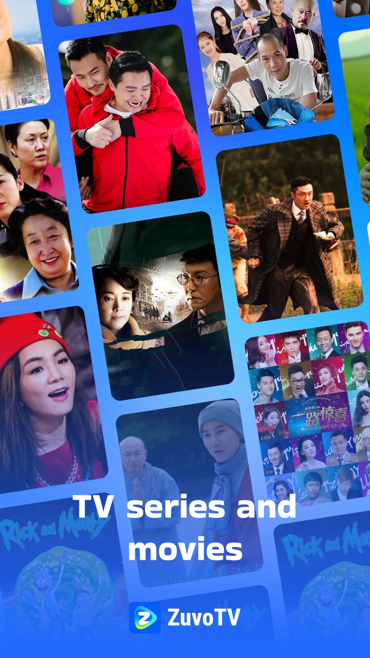 A collection of TV series and movies on ZuvoTV